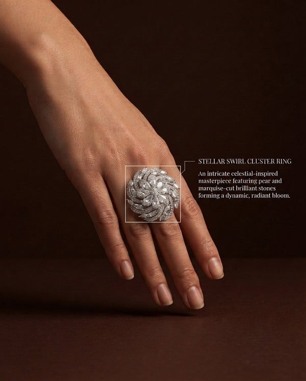 Pear-Shaped Moissanite Cubic Zirconia American Diamond Ring