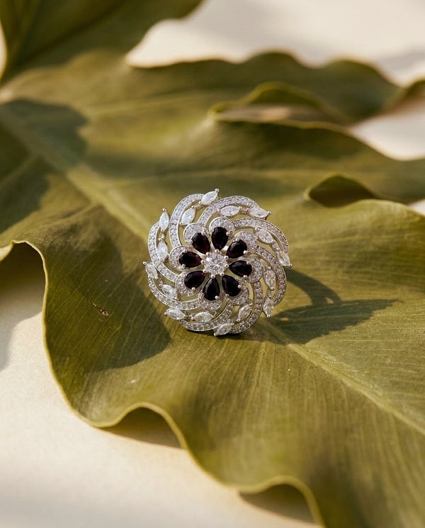 Pear-Shaped Moissanite Cubic Zirconia American Diamond Ring