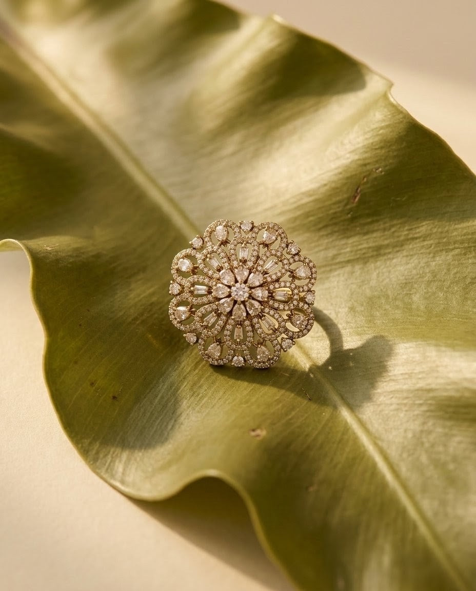Gold-Plated Zirconia Ring
