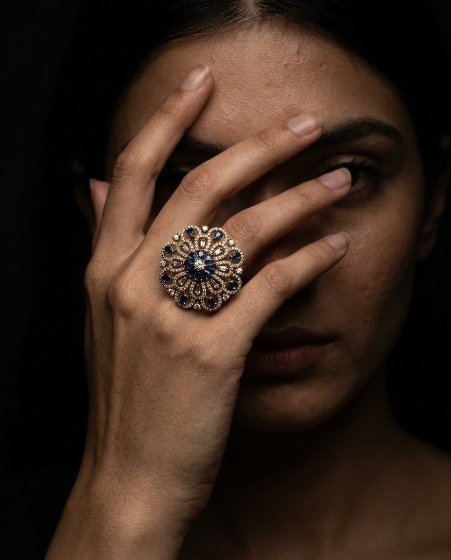Gold-Plated Zirconia Ring