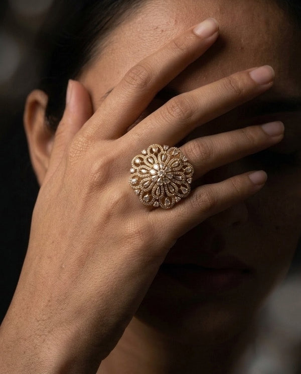 Gold-Plated Zirconia Ring