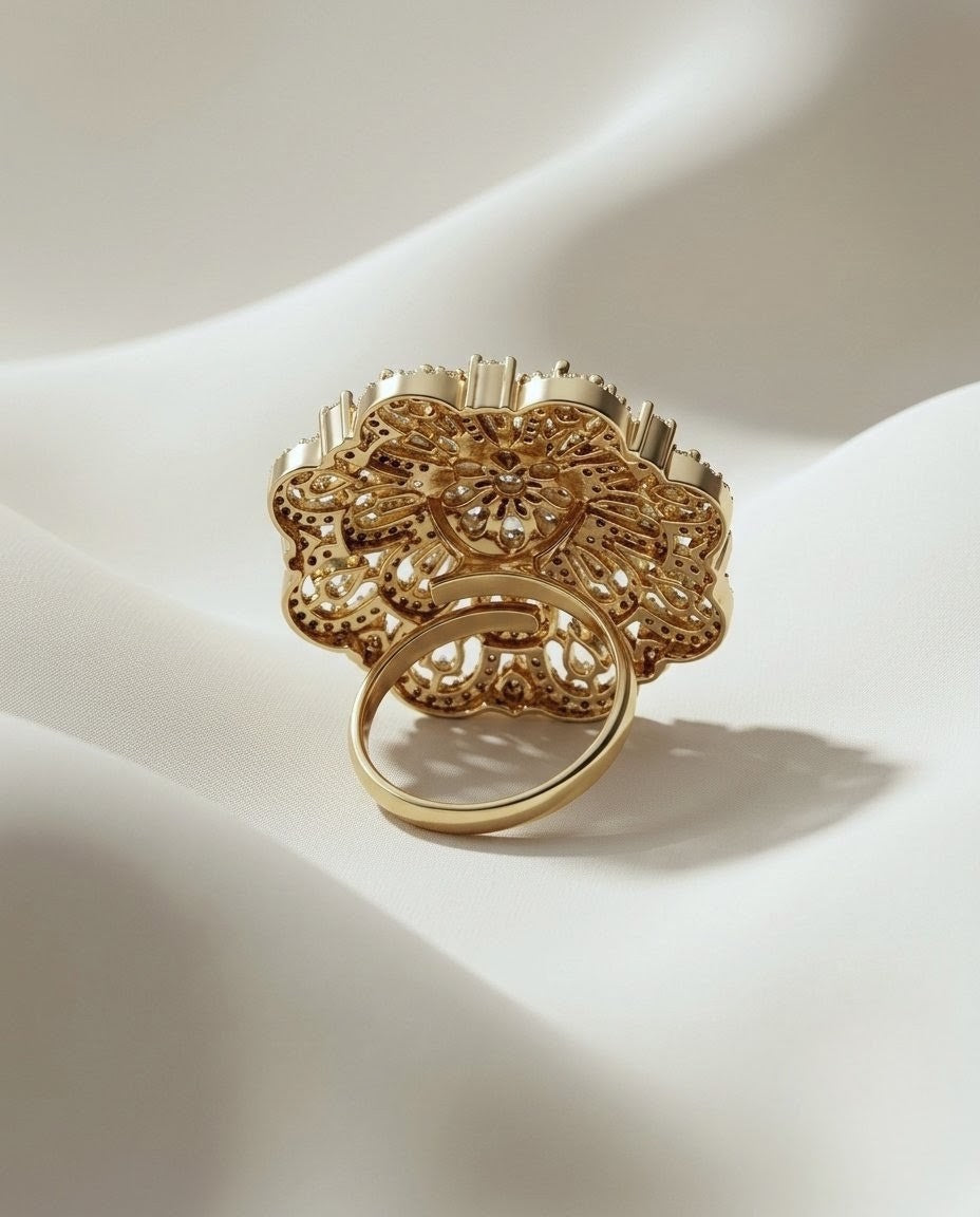 Gold-Plated Zirconia Ring