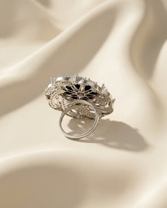 Pear-Shaped Moissanite Cubic Zirconia American Diamond Ring