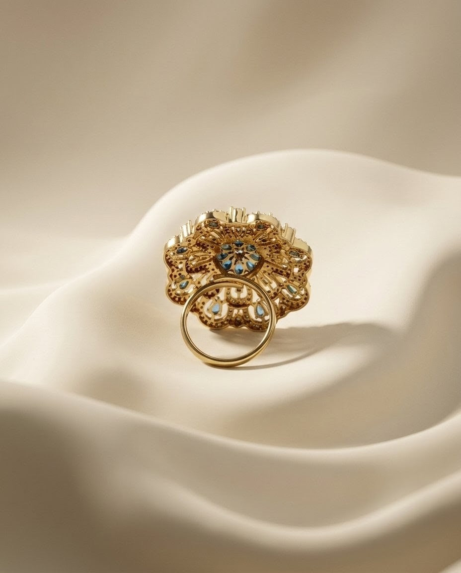 Gold-Plated Zirconia Ring