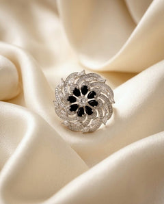 Pear-Shaped Moissanite Cubic Zirconia American Diamond Ring