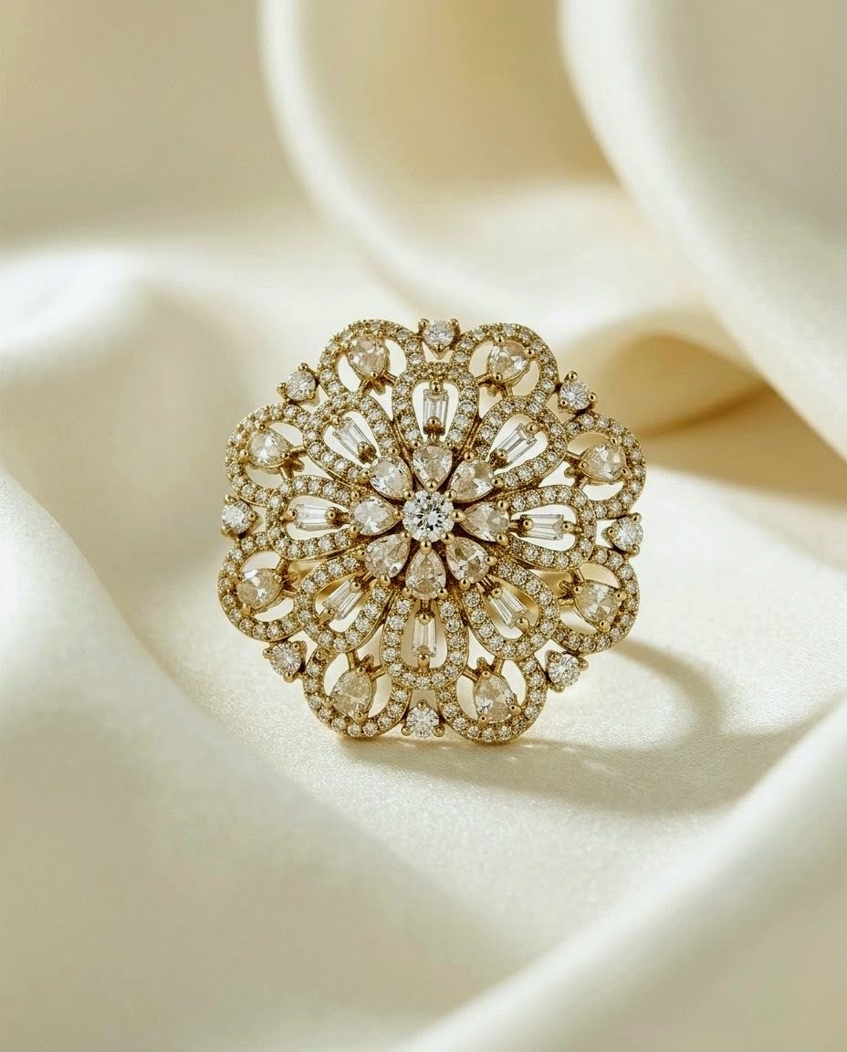 Gold-Plated Zirconia Ring
