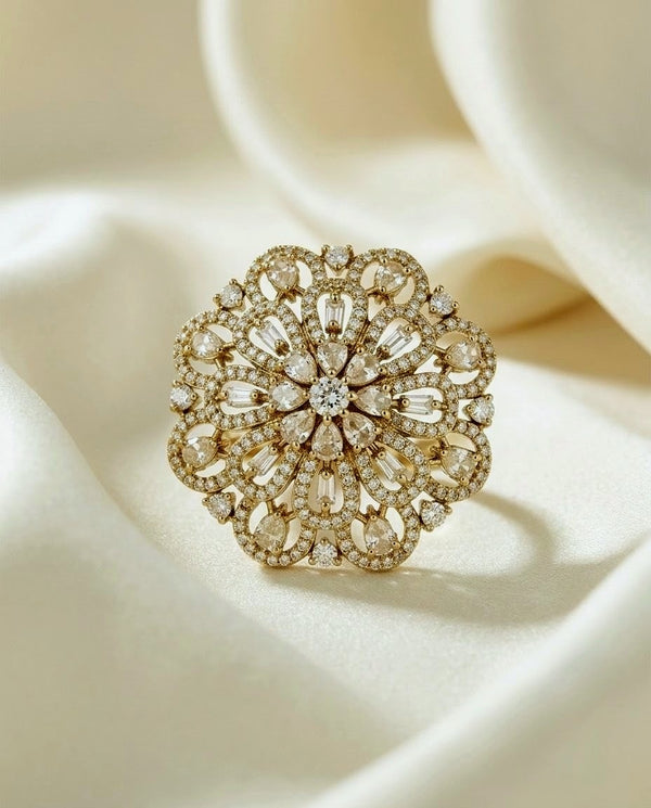 Gold-Plated Zirconia Ring