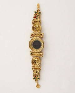 Antique Gold Rajwadi Kundan Watch Bracelet