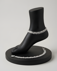 Silver-Plated Multicolor Ghungroo Anklets