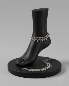 Ruby Red Filigree Anklets
