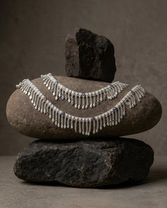 Silver-Plated Jhallar Anklets