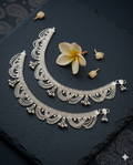 Silver-Plated Bridal Payal – Scallop Lace Anklet with Ghungroo